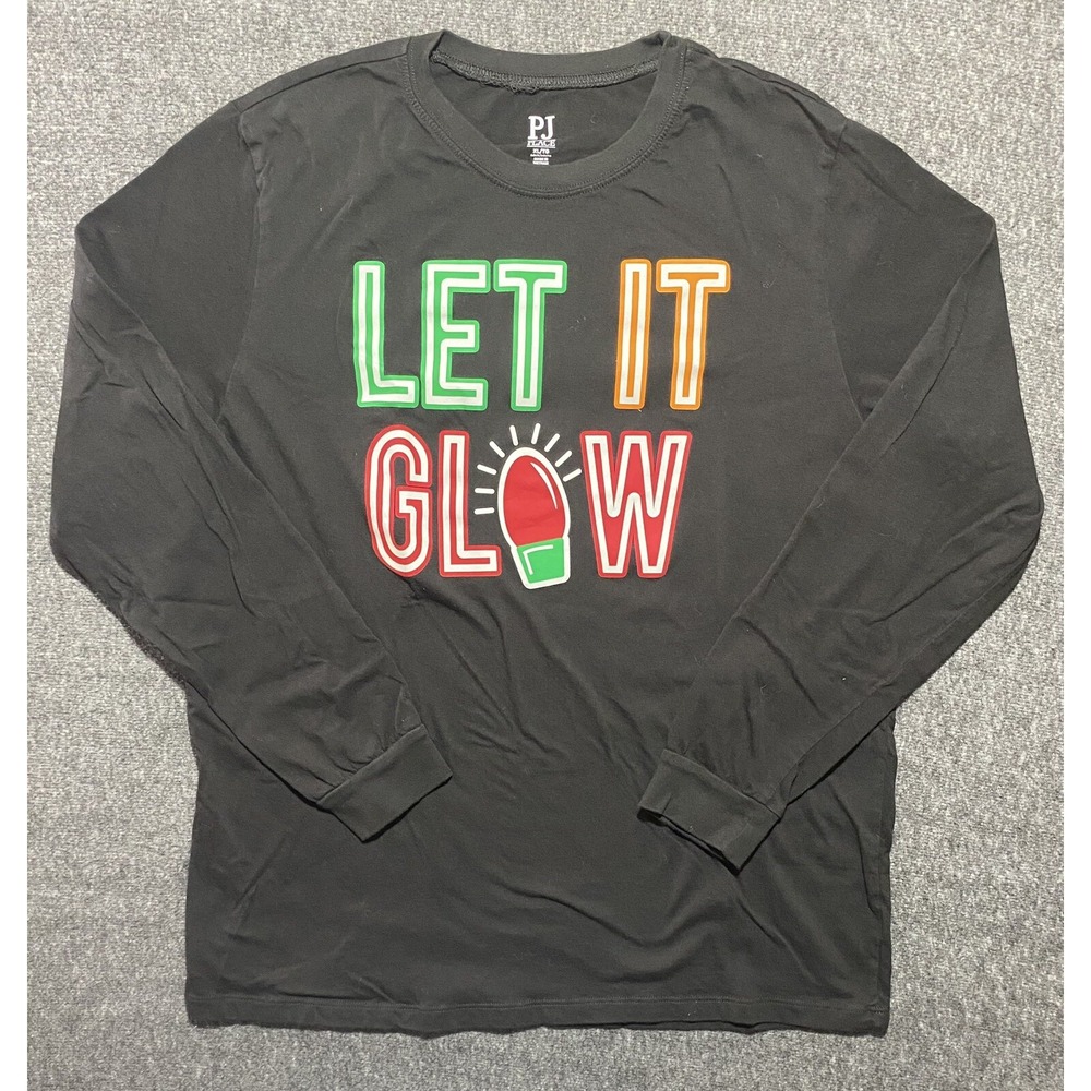 Let's Glow Party Funny Rave T Shirt XL Short Sleeve Glow In The Dark Skate
